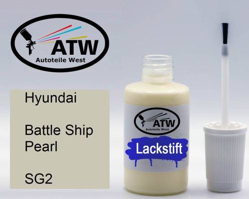 Hyundai, Battle Ship Pearl, SG2: 20ml Lackstift, von ATW Autoteile West.